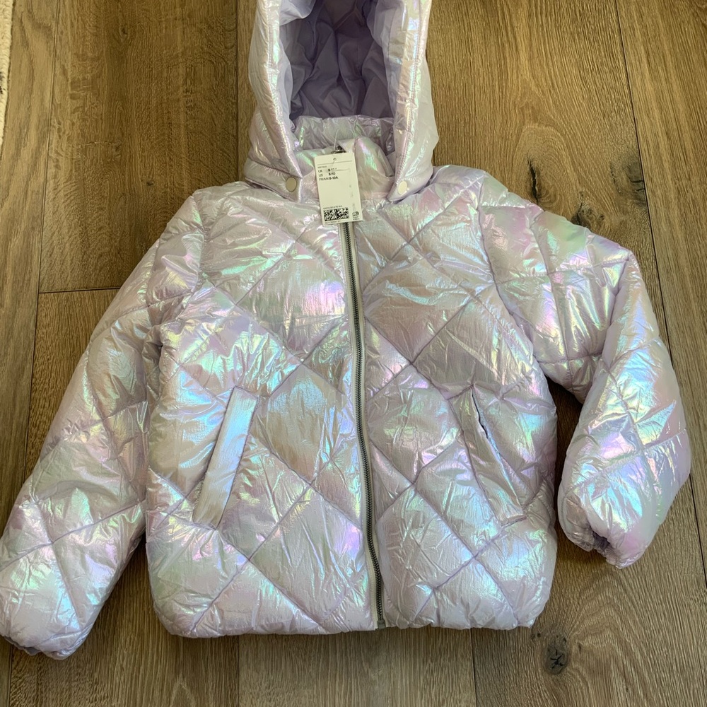 Brand new H & M Girls Iridescent Puffer Jacket